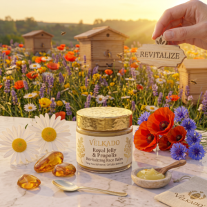 Velkado Royal Jelly and Propolis Revitalizing Face Balm – Deep Nourishment and Cellular Defense